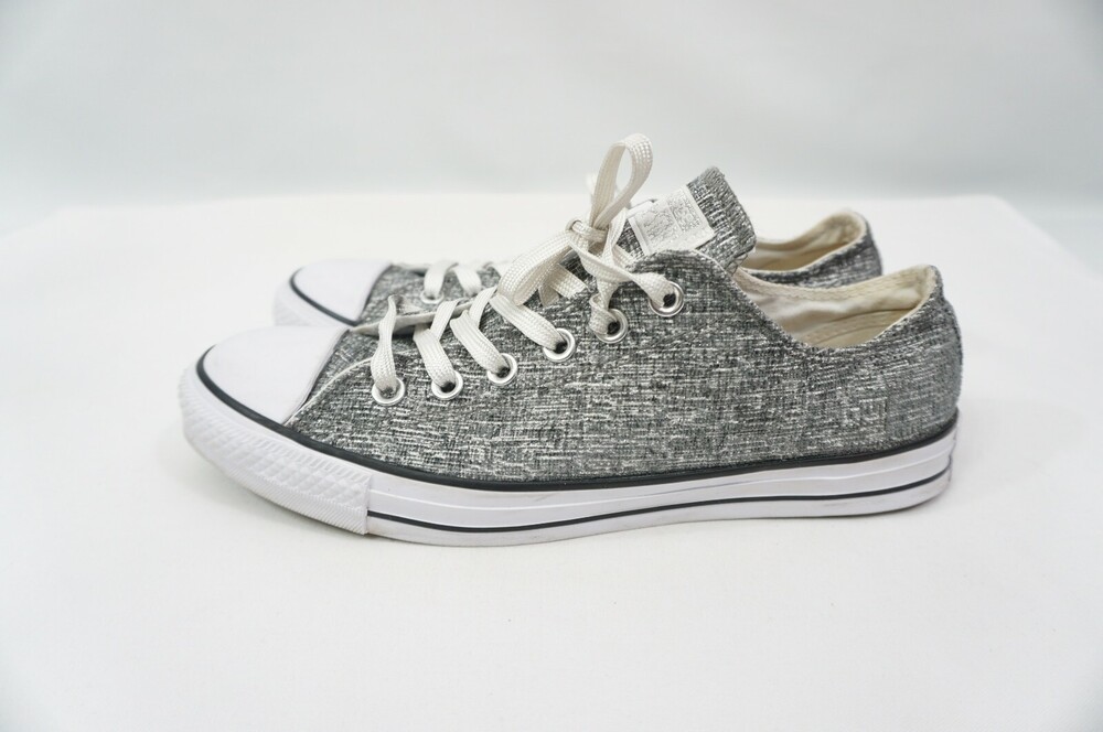Converse Chuck Taylor Used Women 10 Ox Silver/Grey Mélange Sneakers Low Top